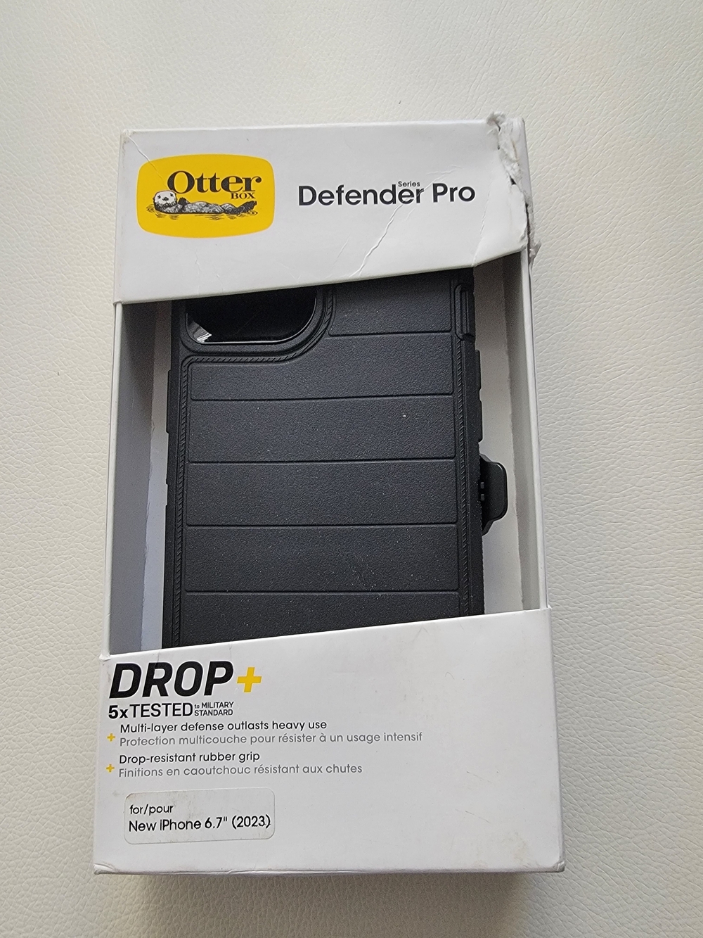 OtterBox Defender Pro Black Rugged Case for iPhone 15 Plus, 6.7" (2023)